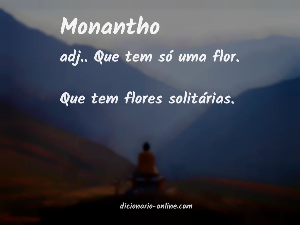 Significado de monantho