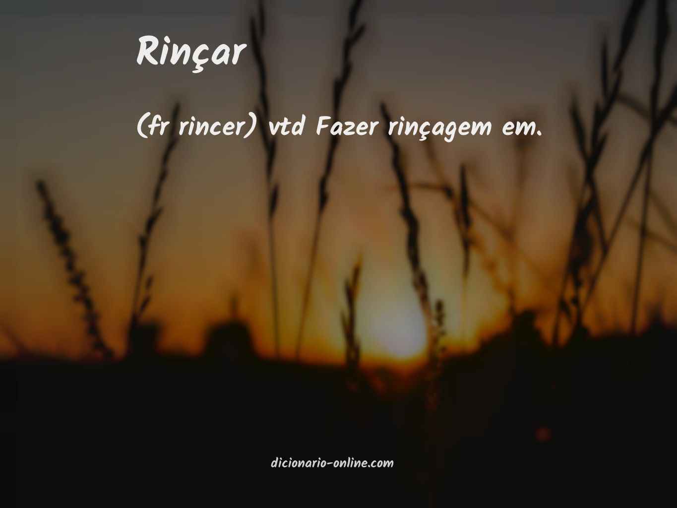 Significado de rinçar