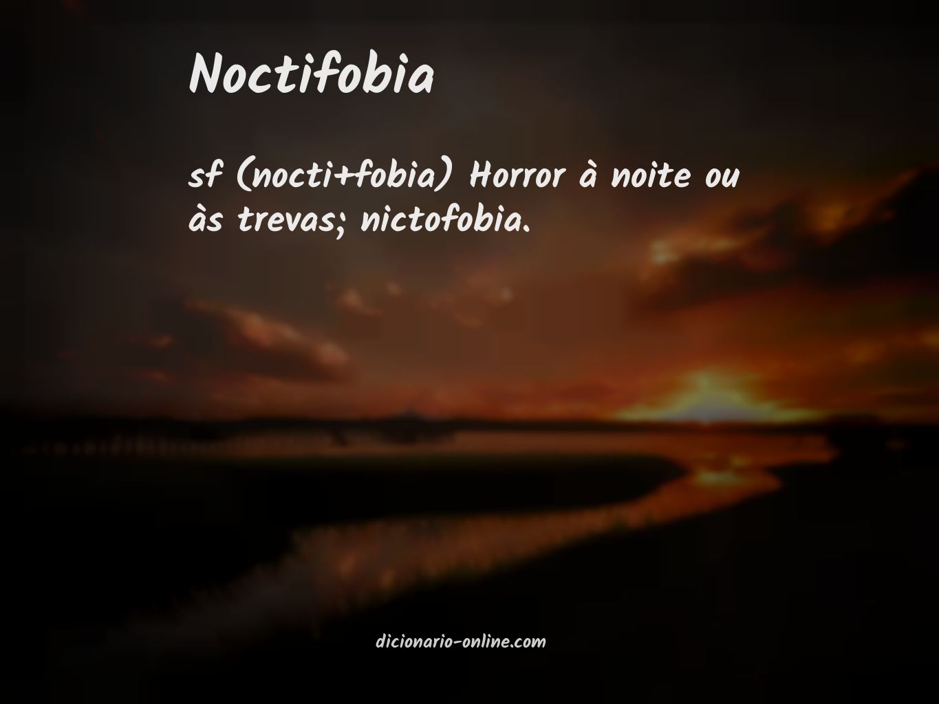 Significado de noctifobia