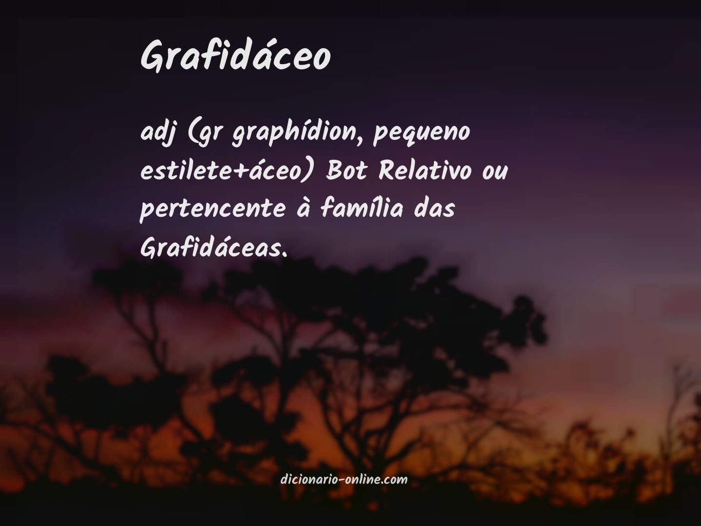 Significado de grafidáceo