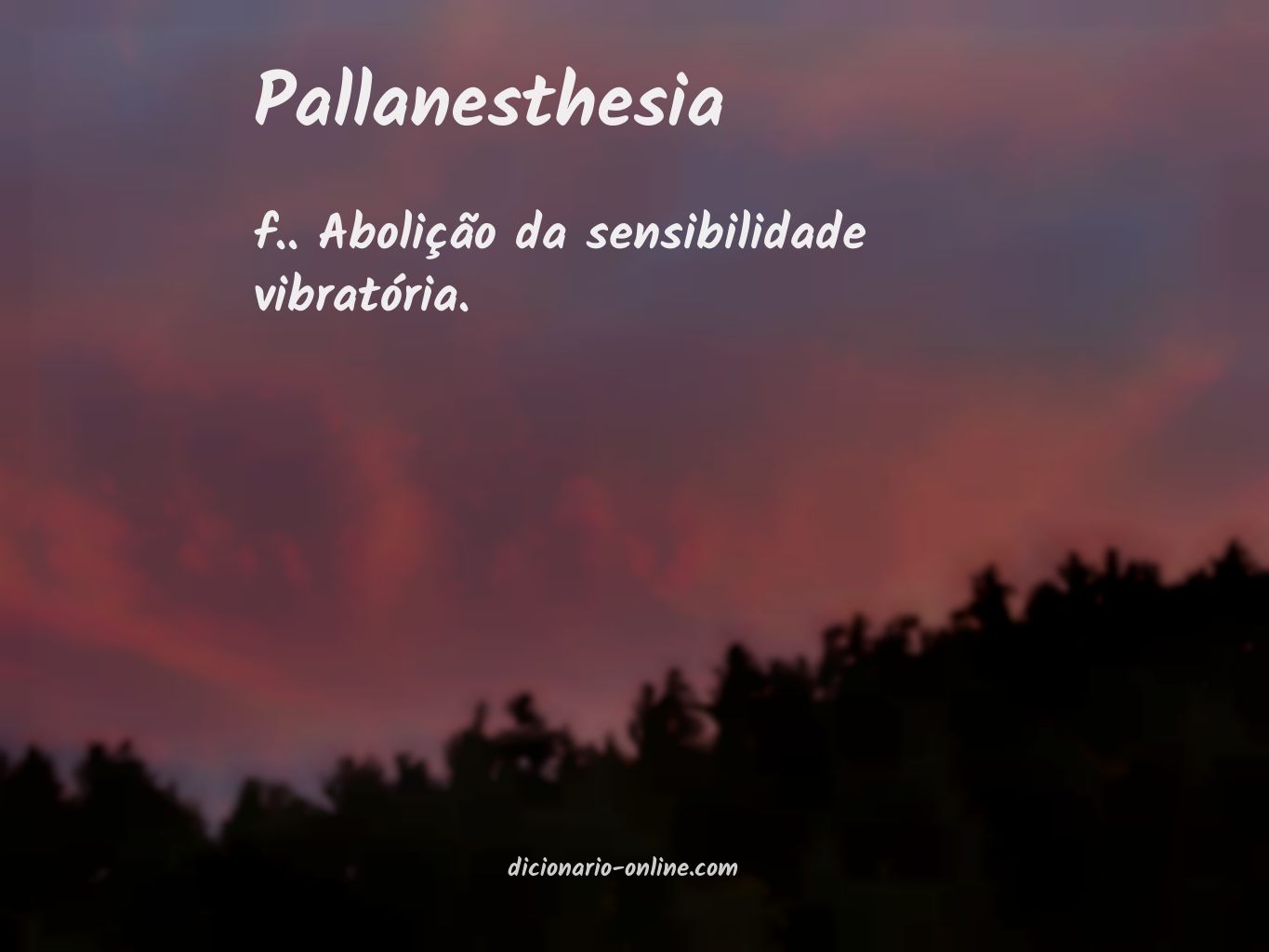 Significado de pallanesthesia