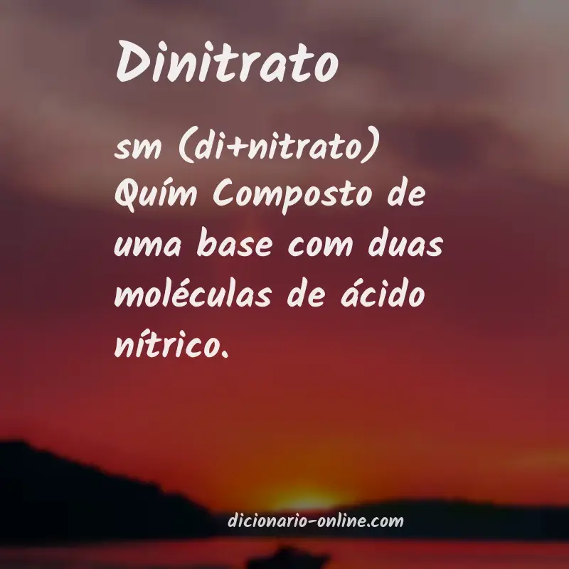 Significado de dinitrato