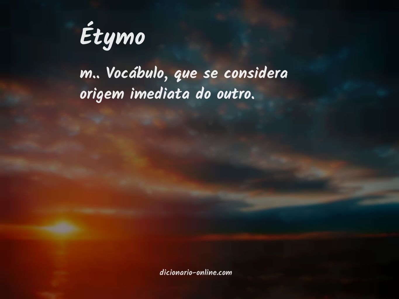 Significado de étymo