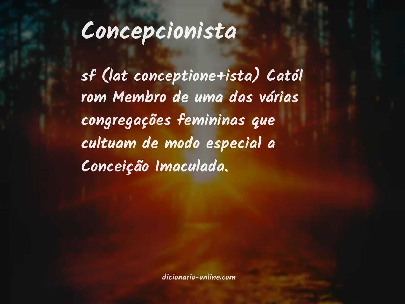 Significado de concepcionista