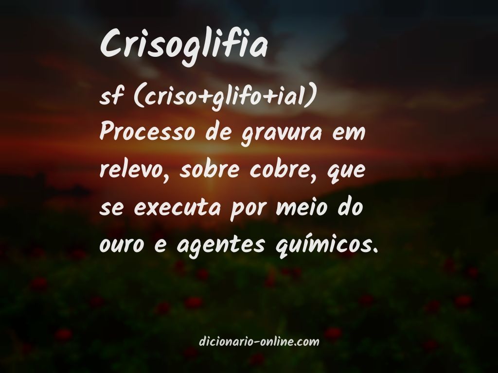 Significado de crisoglifia