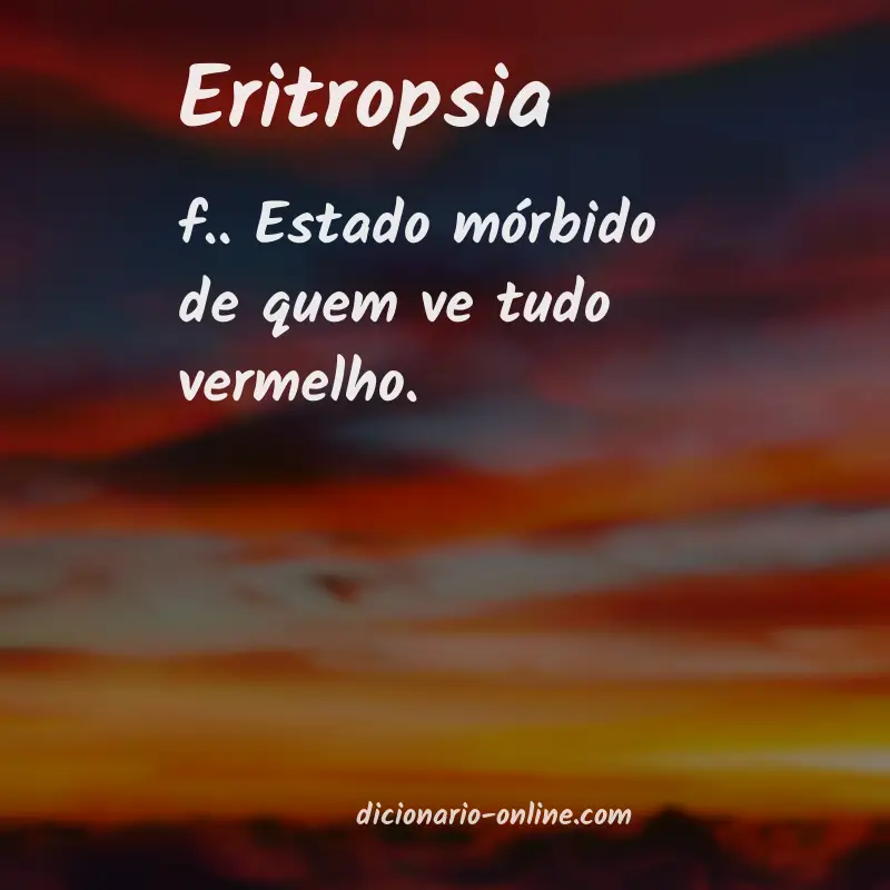 Significado de eritropsia