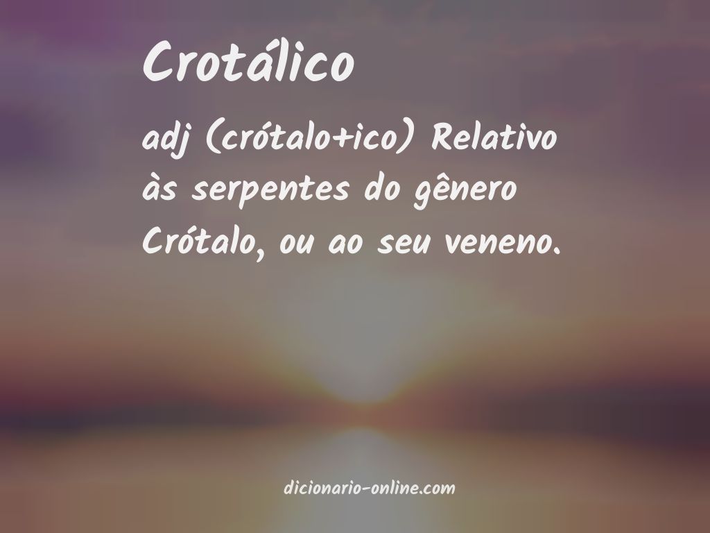 Significado de crotálico