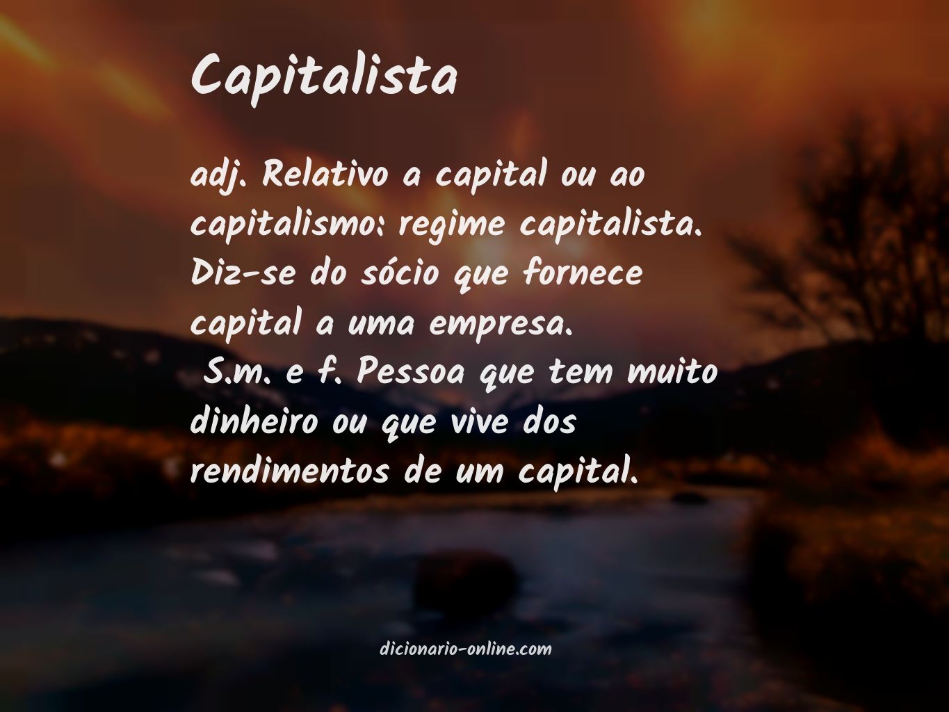 Significado de capitalista
