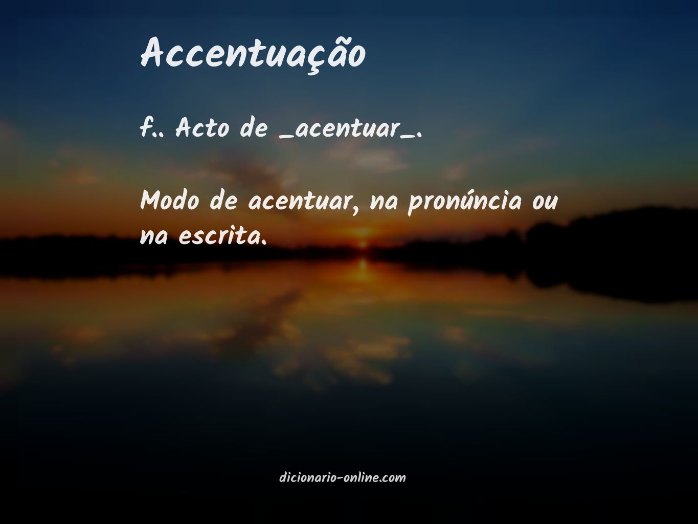 Significado de accentuação