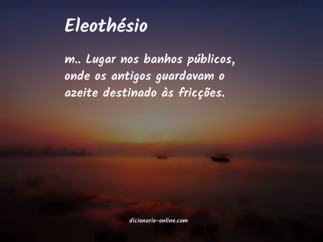 Significado de eleothésio