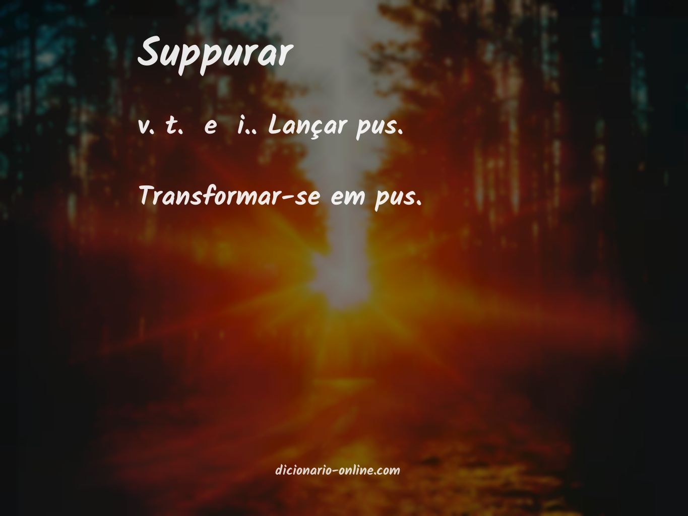 Significado de suppurar