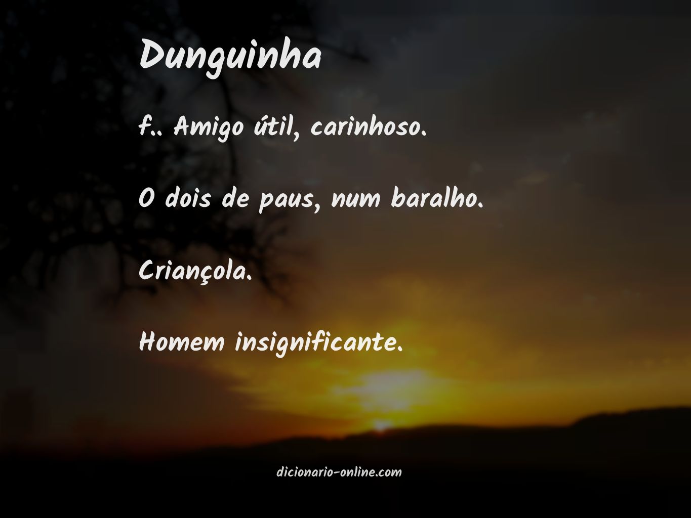 Significado de dunguinha