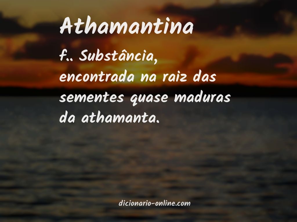 Significado de athamantina