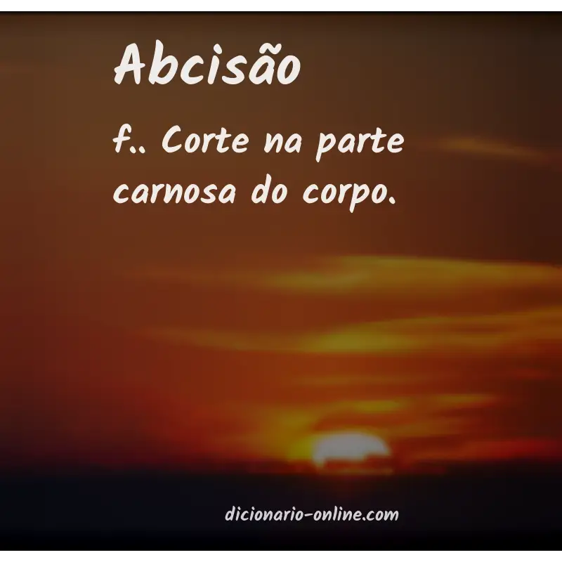 Significado de abcisão