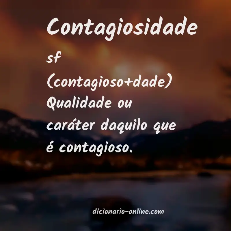 Significado de contagiosidade
