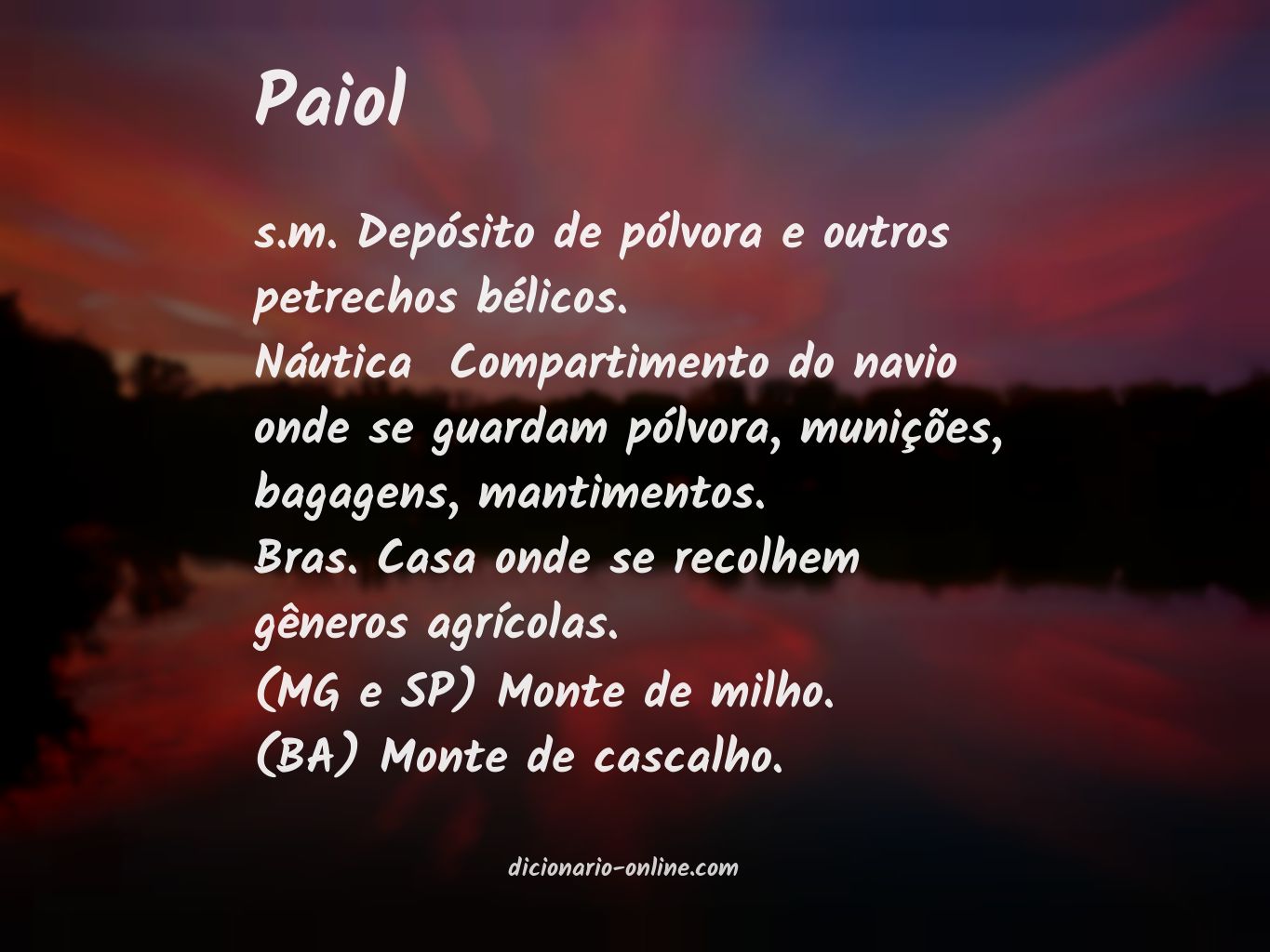 Significado de paiol