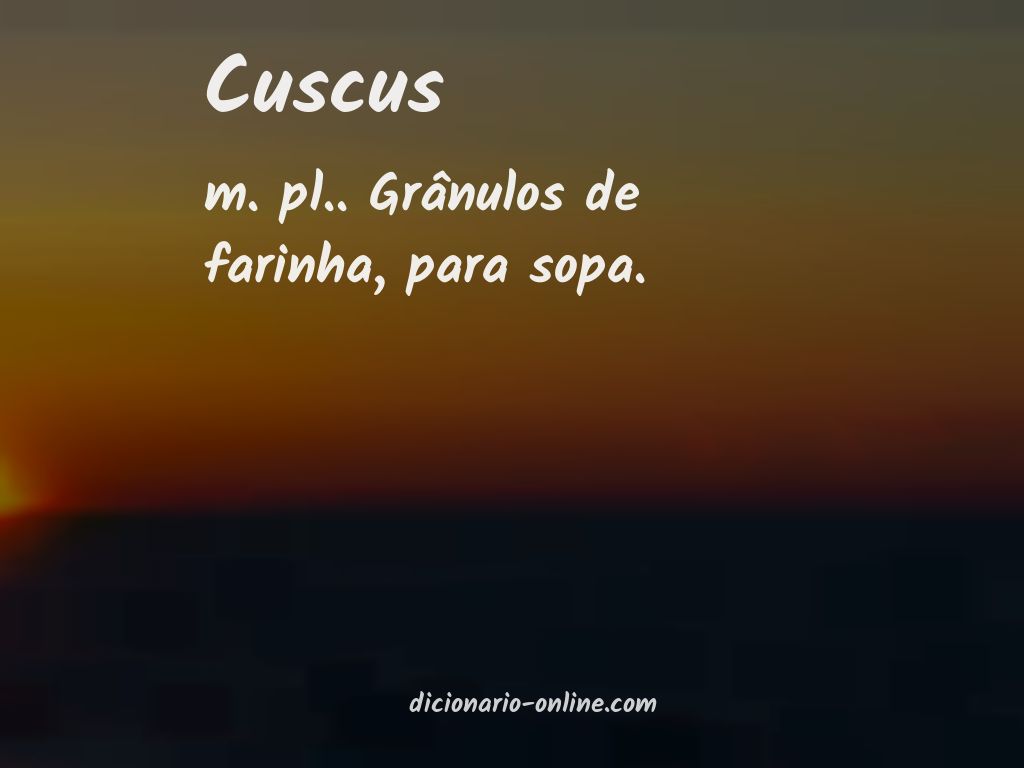 Significado de cuscus