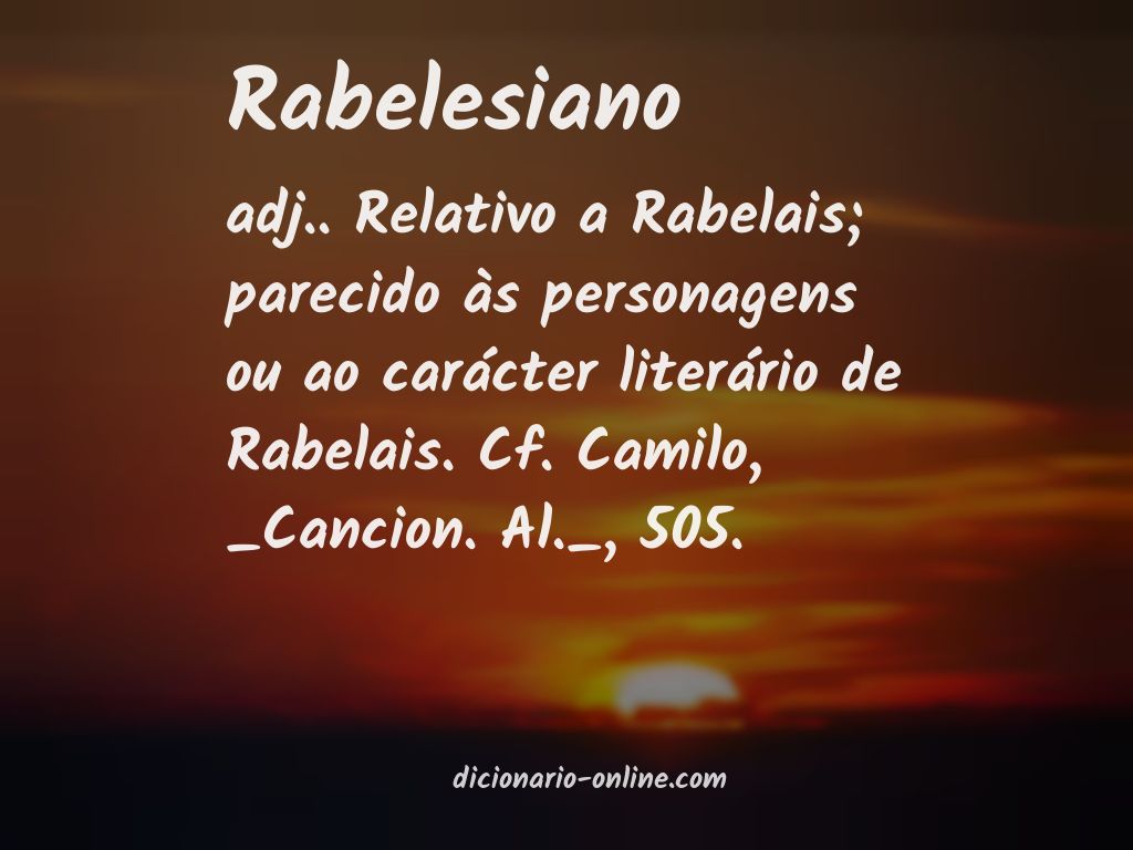 Significado de rabelesiano