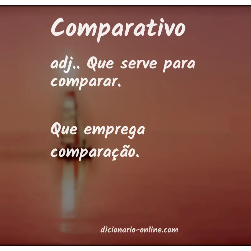 Significado de comparativo
