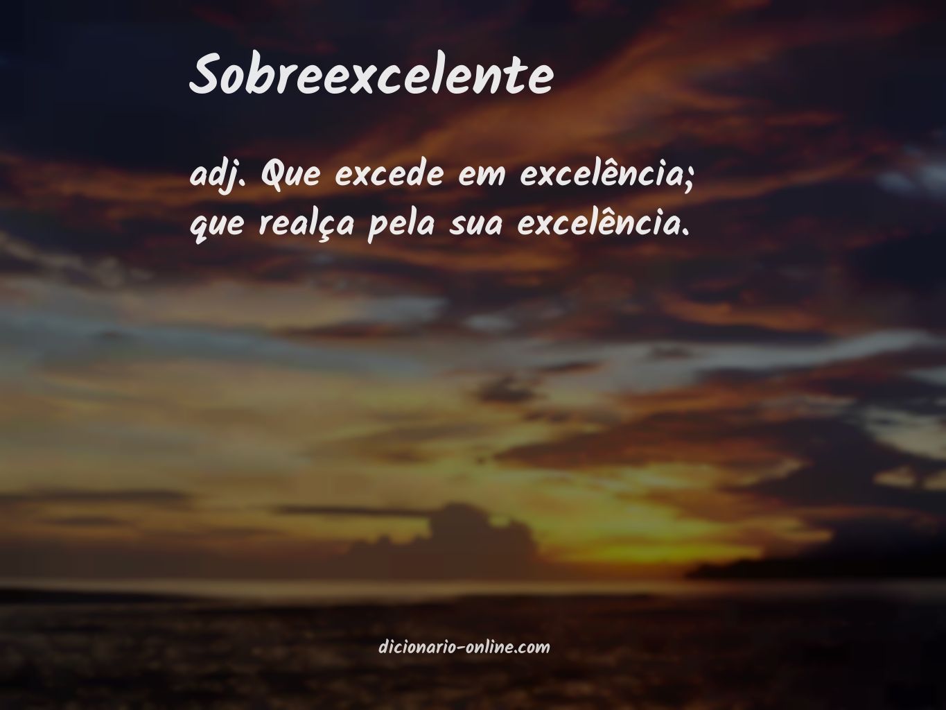 Significado de sobreexcelente