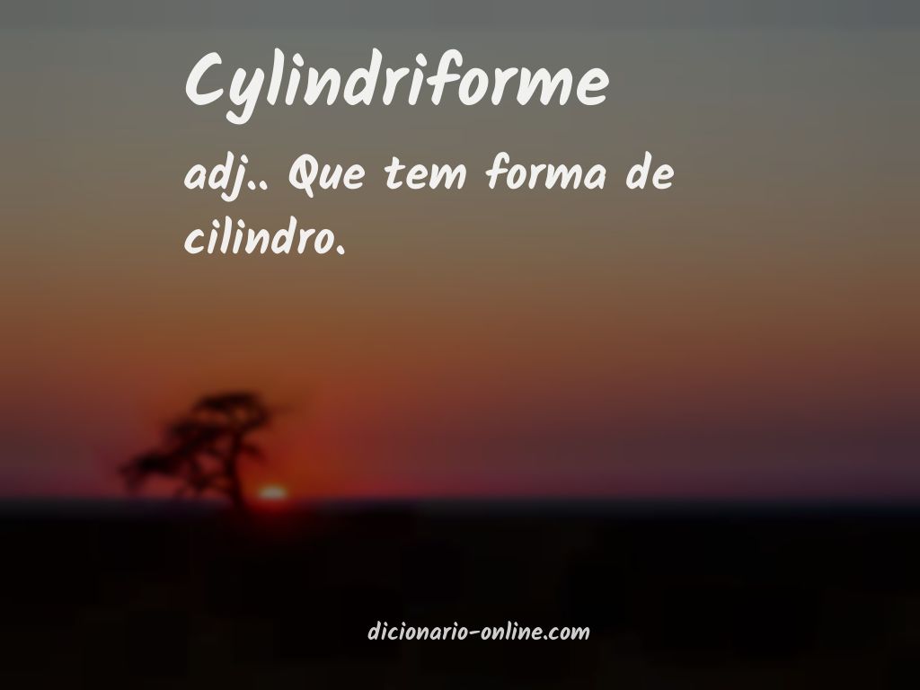 Significado de cylindriforme