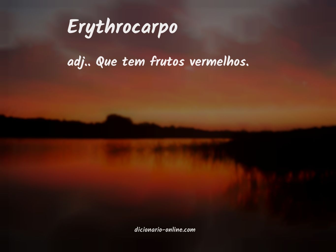 Significado de erythrocarpo