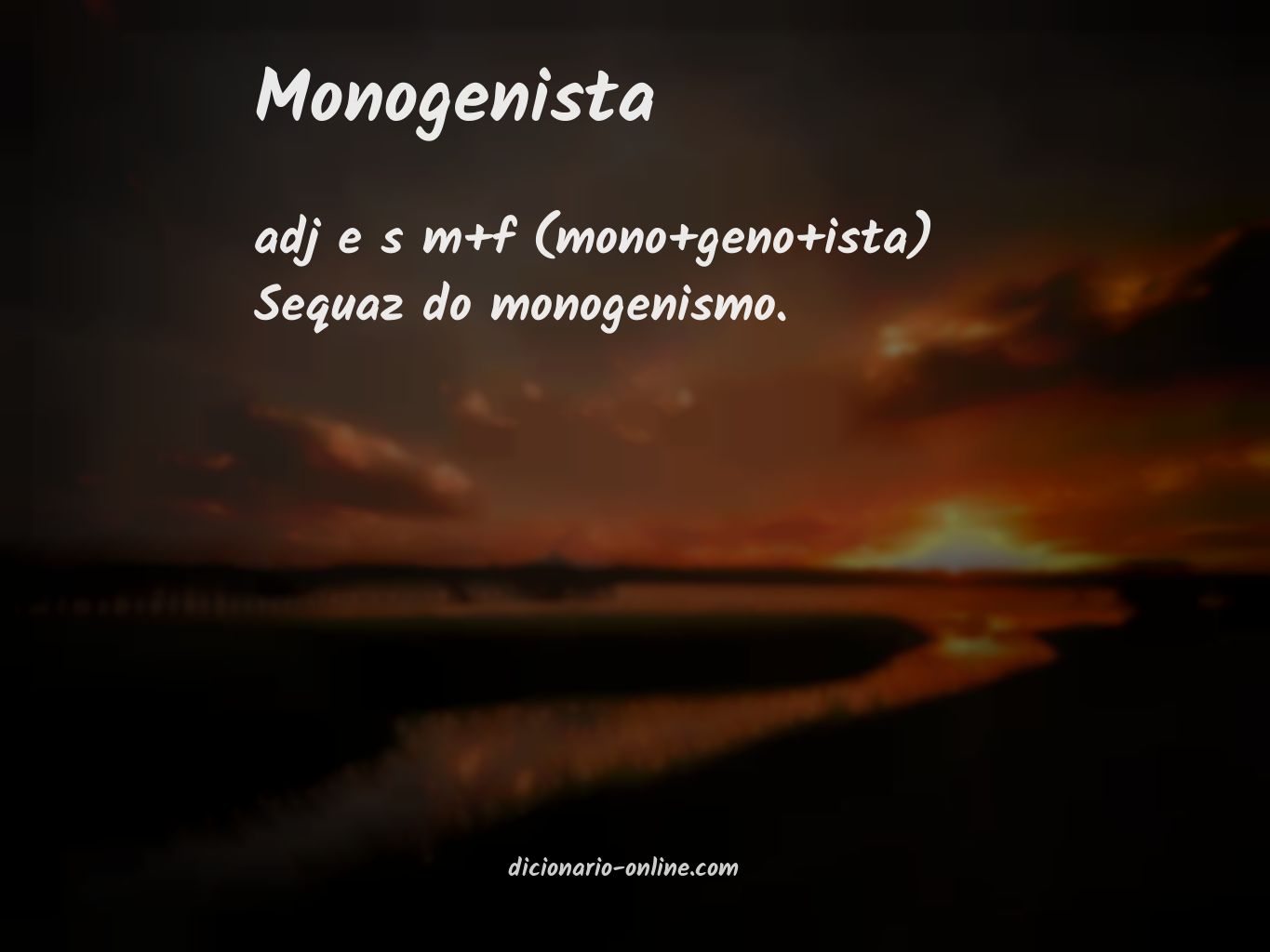 Significado de monogenista