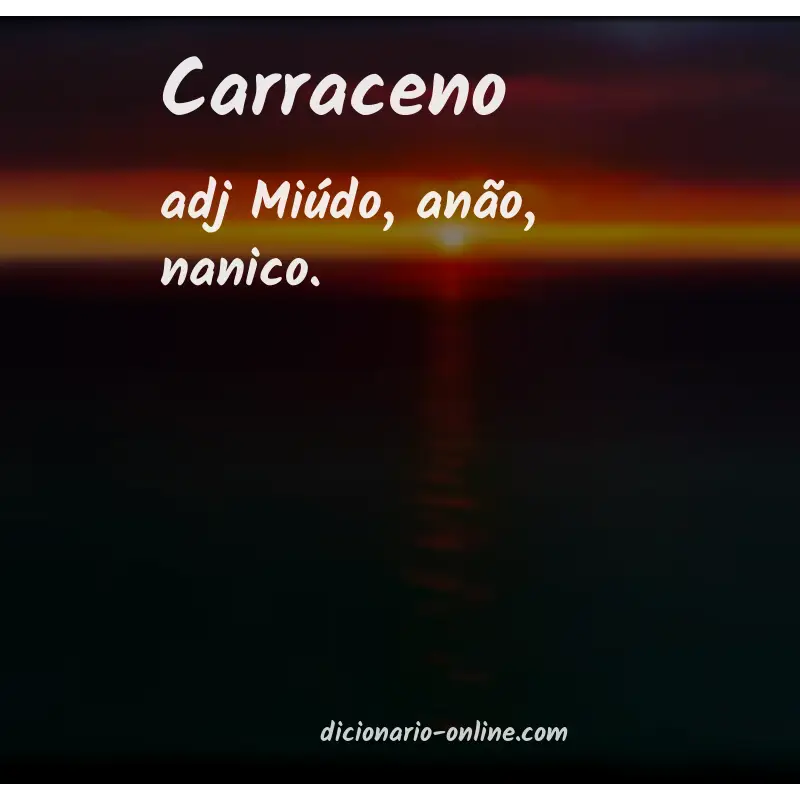 Significado de carraceno