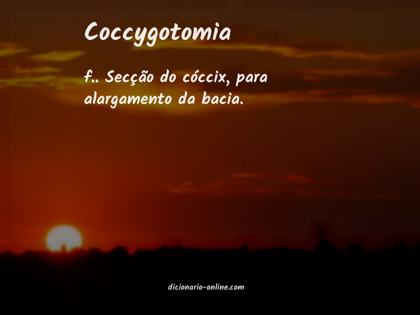 Significado de coccygotomia