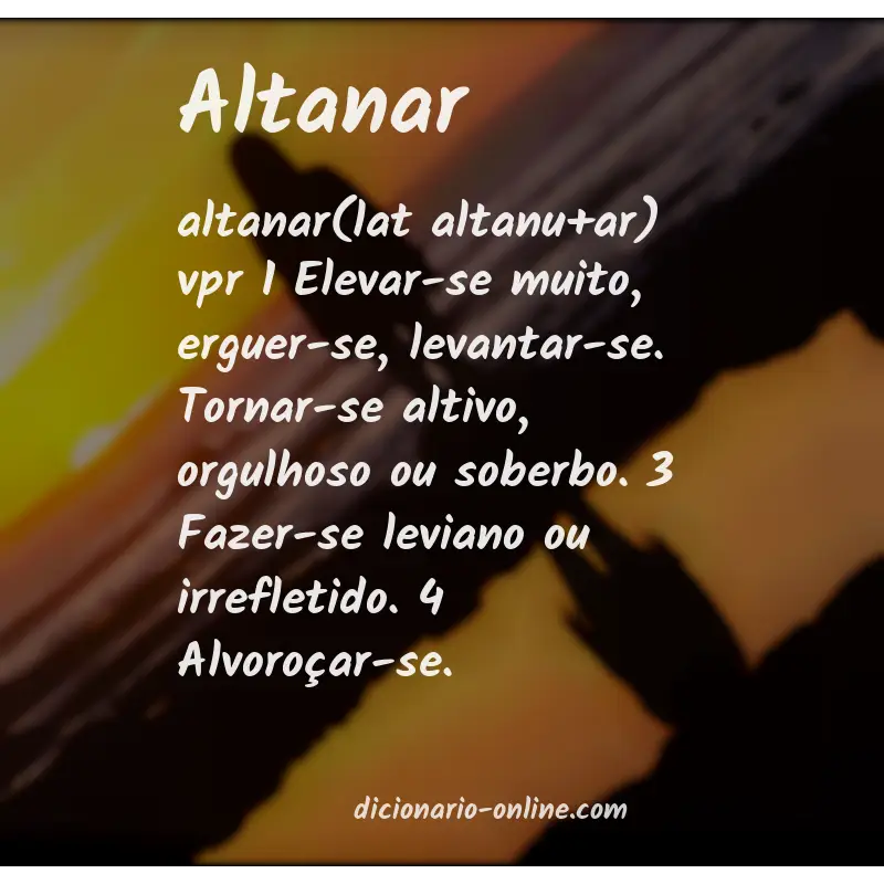 Significado de altanar