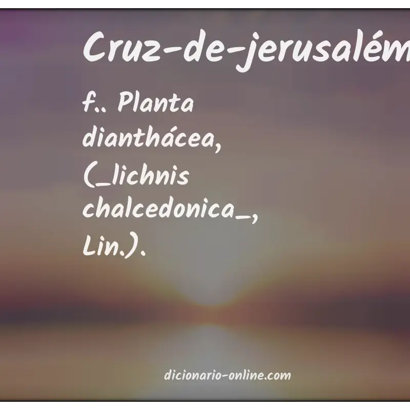 Significado de cruz-de-jerusalém