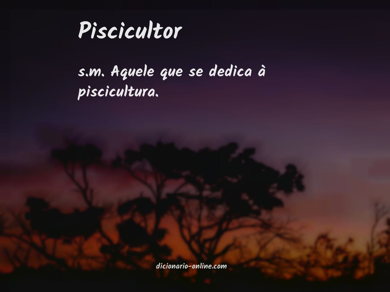 Significado de piscicultor