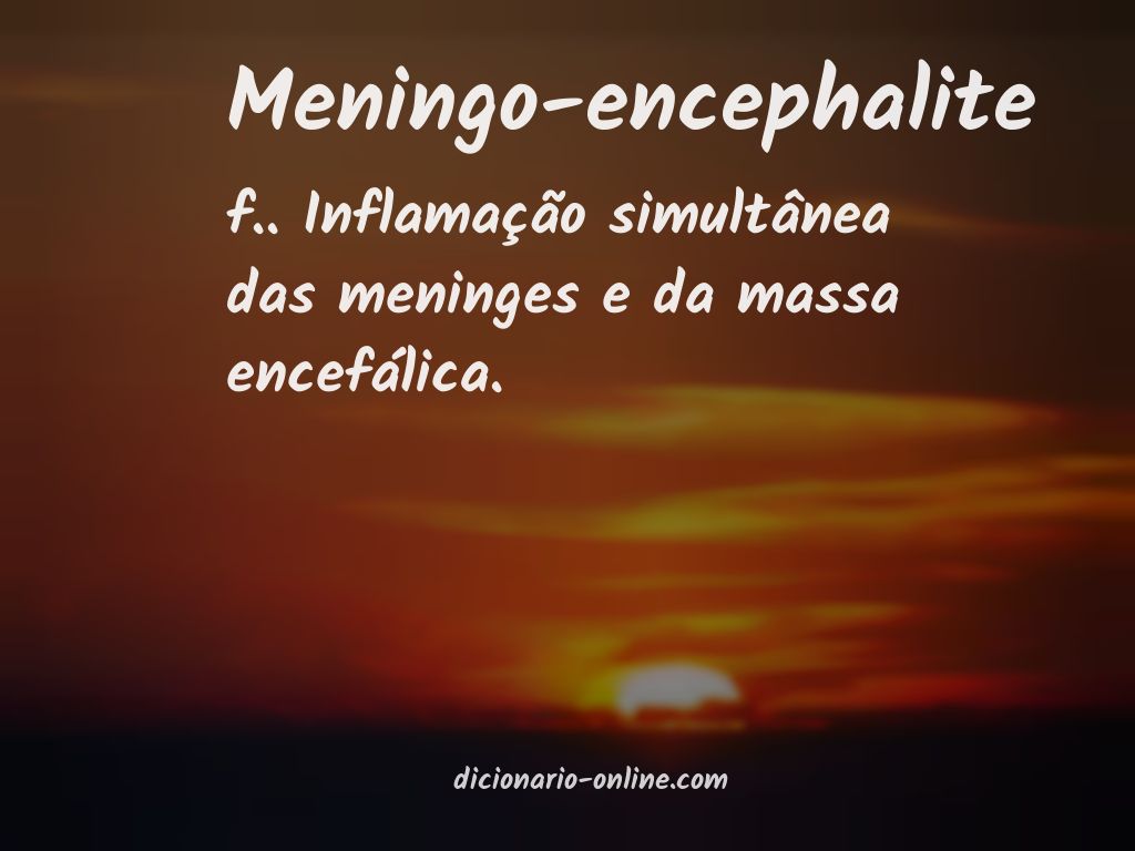 Significado de meningo-encephalite