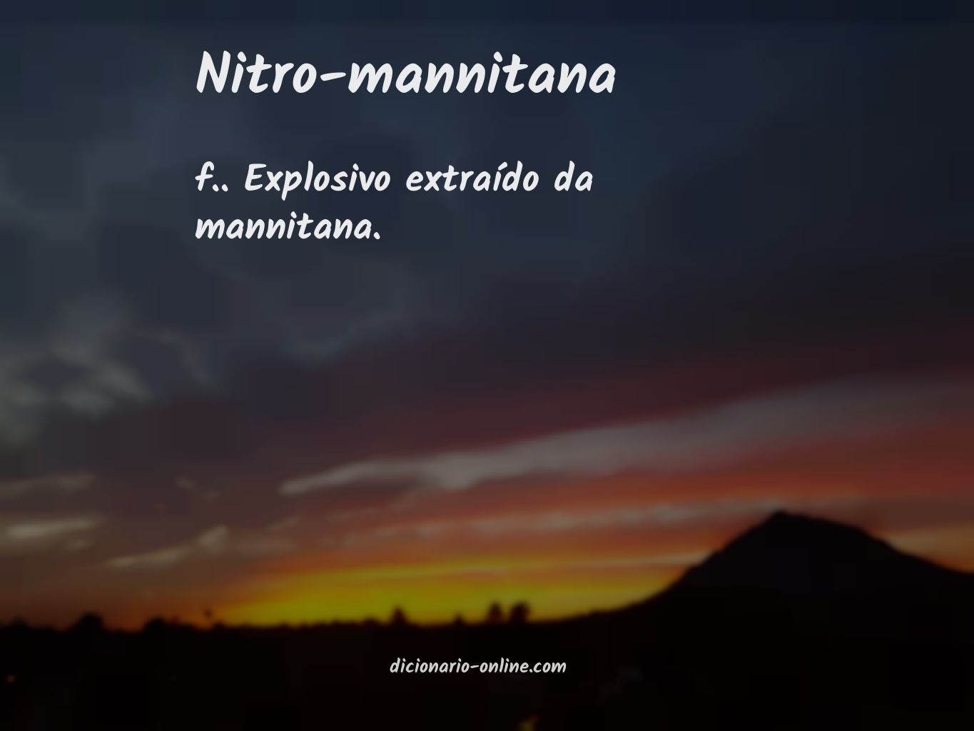Significado de nitro-mannitana