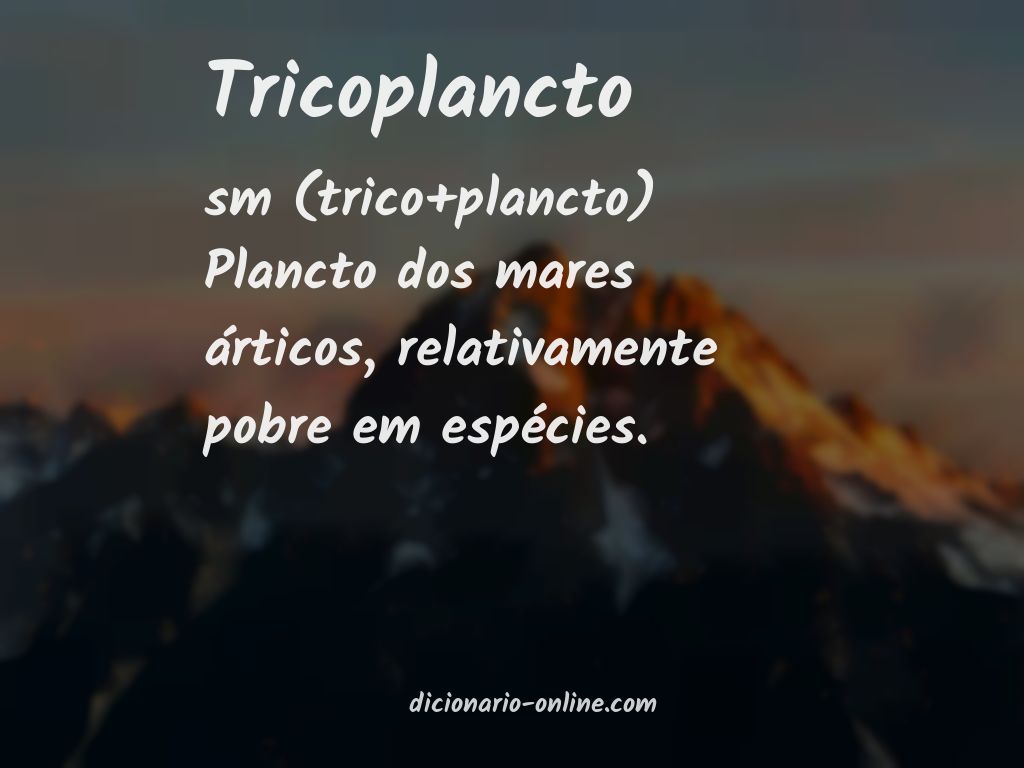 Significado de tricoplancto