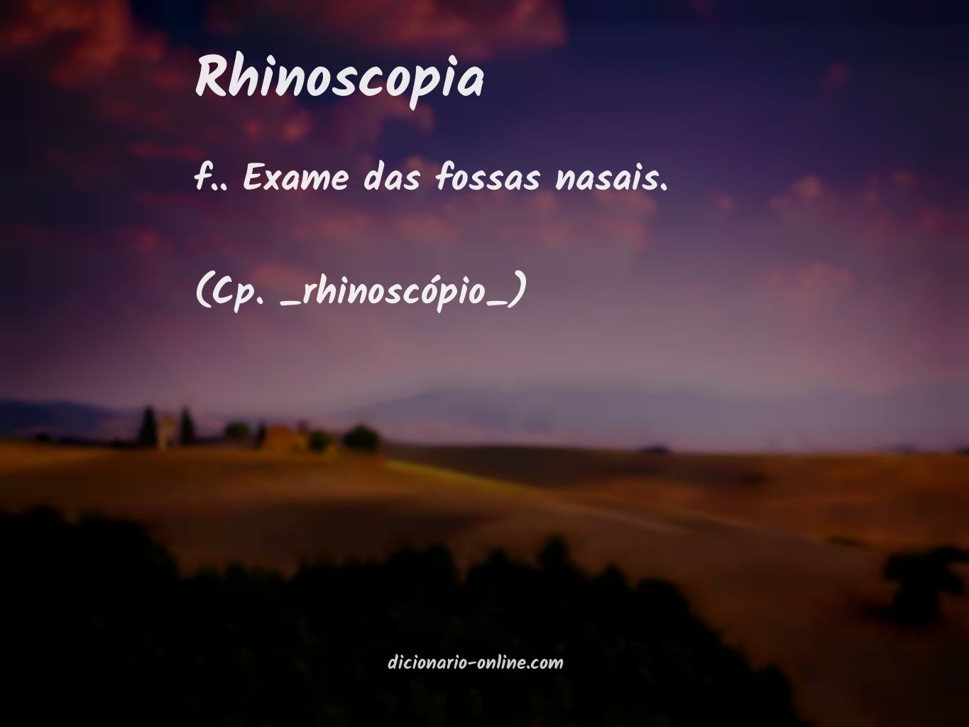 Significado de rhinoscopia