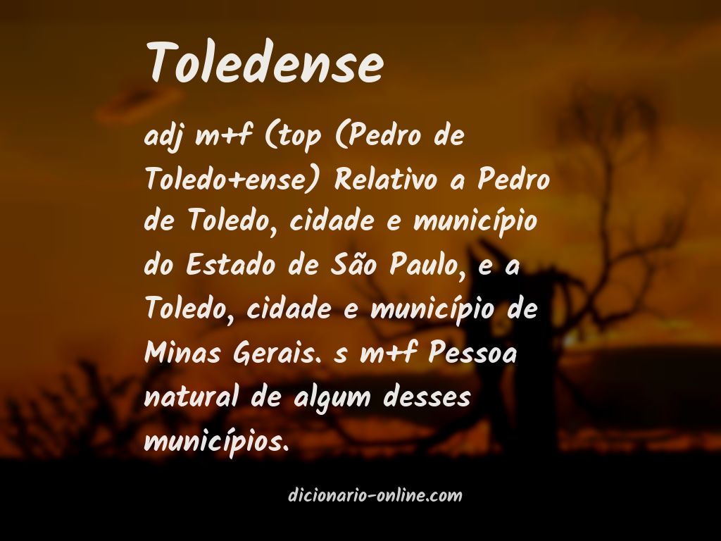 Significado de toledense