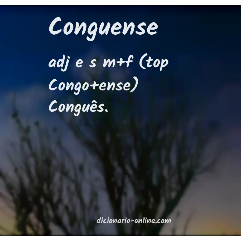 Significado de conguense