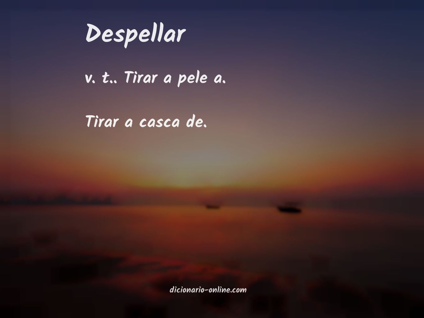 Significado de despellar