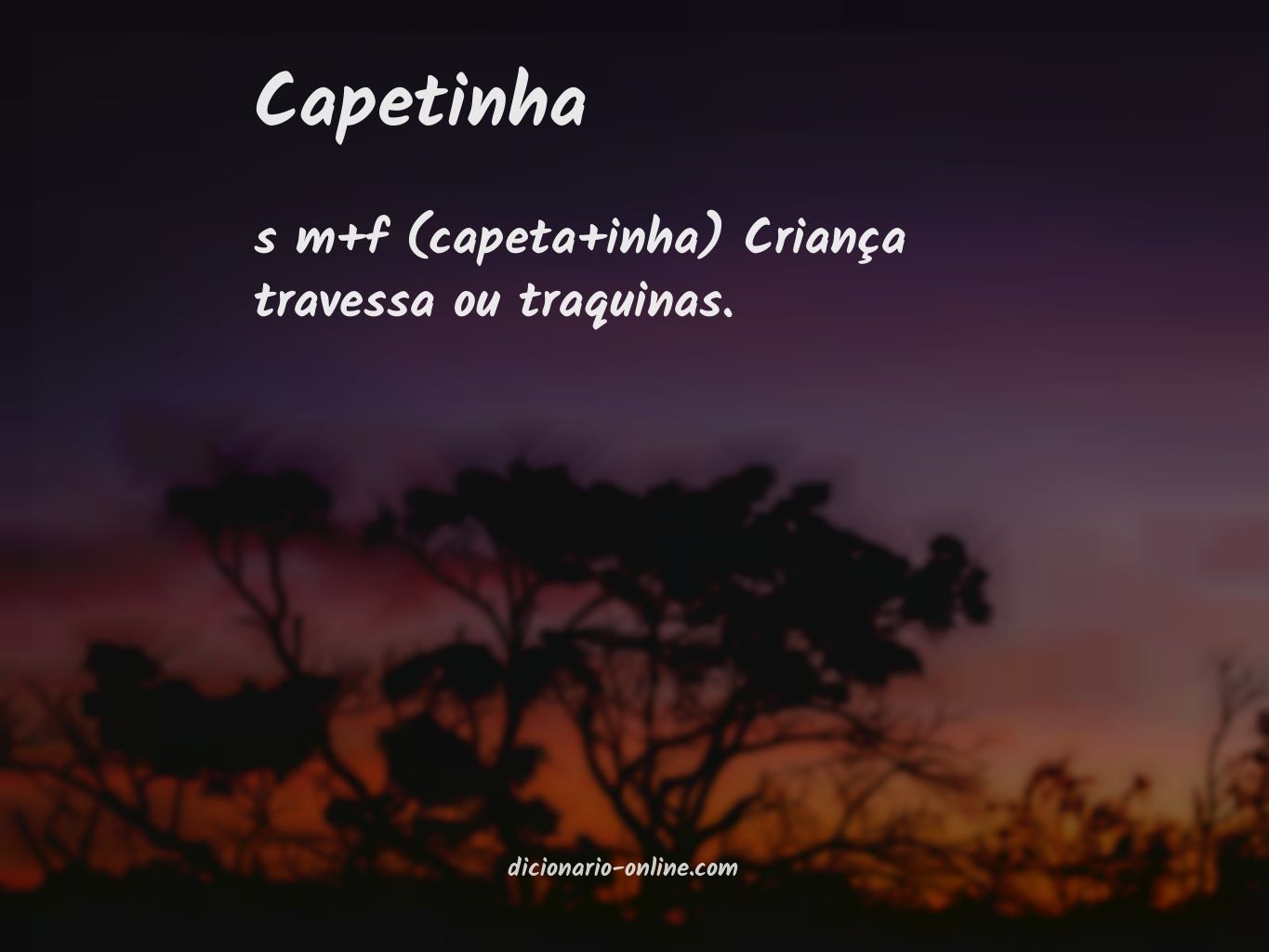 Significado de capetinha