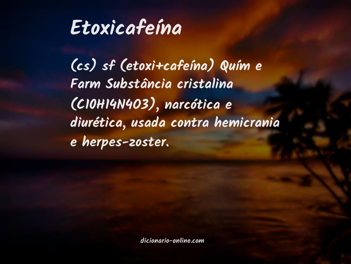Significado de etoxicafeína