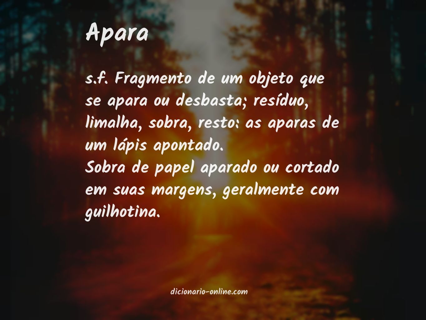 Significado de apara