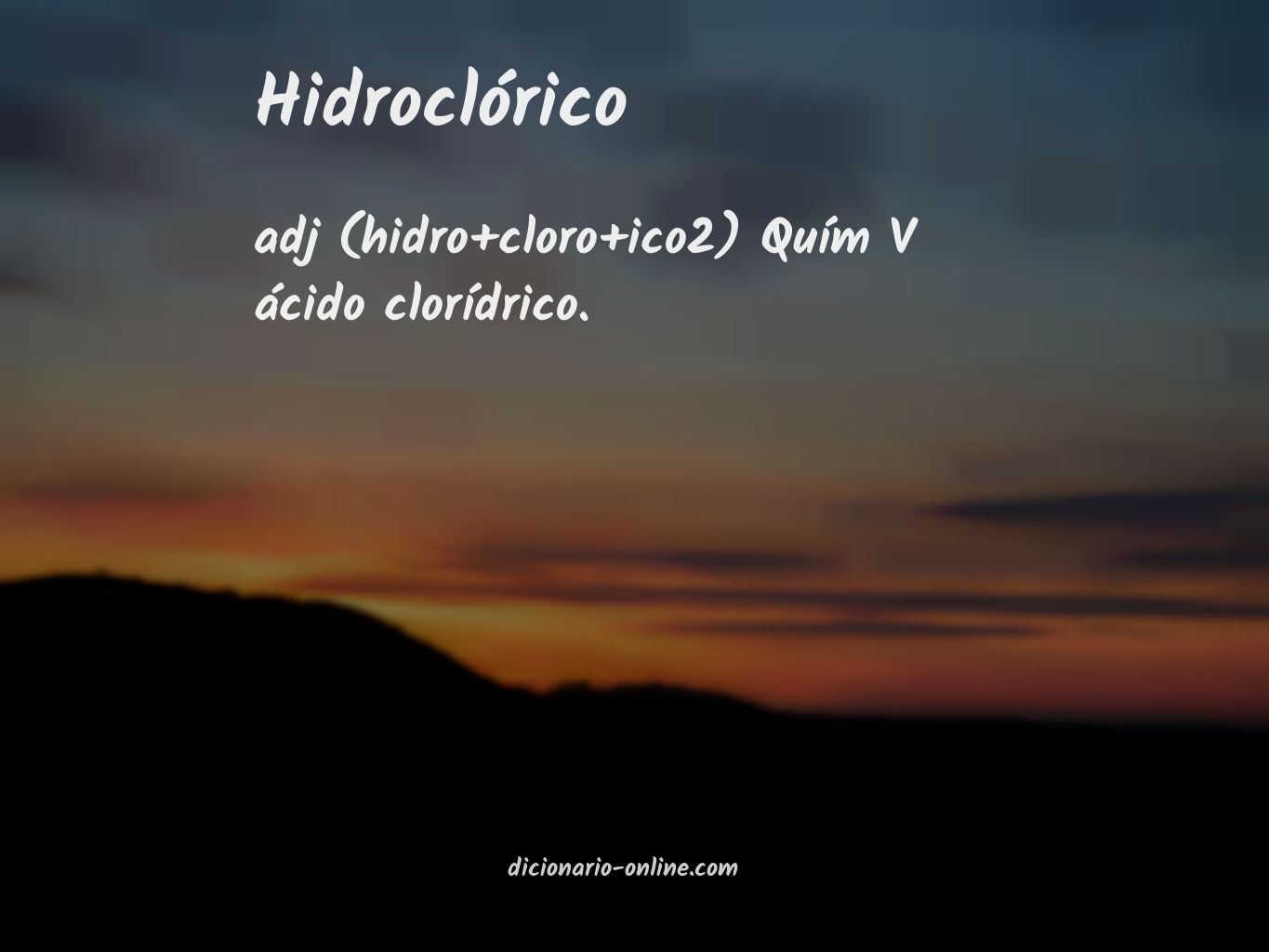 Significado de hidroclórico