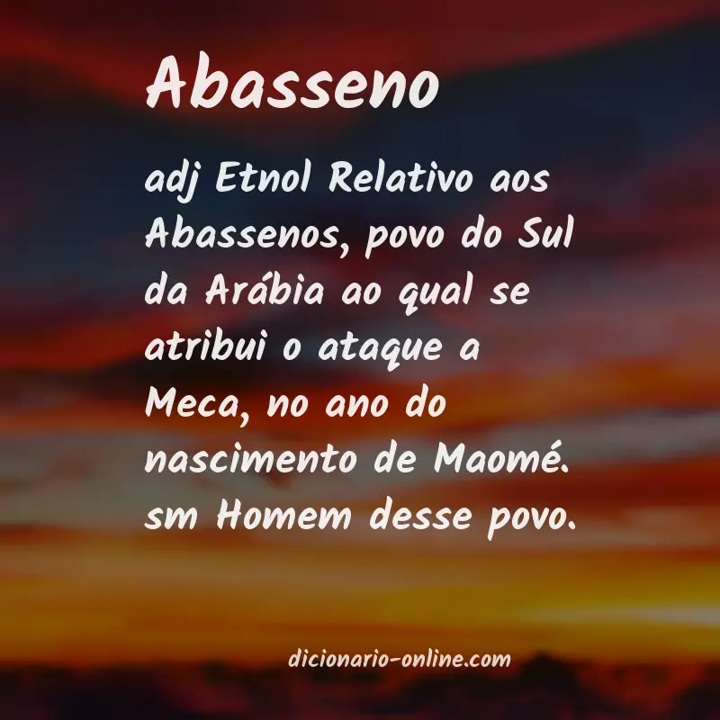 Significado de abasseno