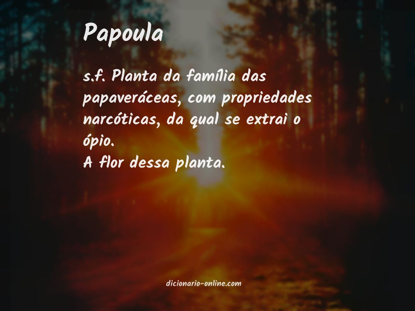 Significado de papoula