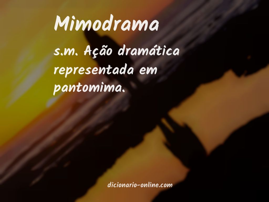 Significado de mimodrama