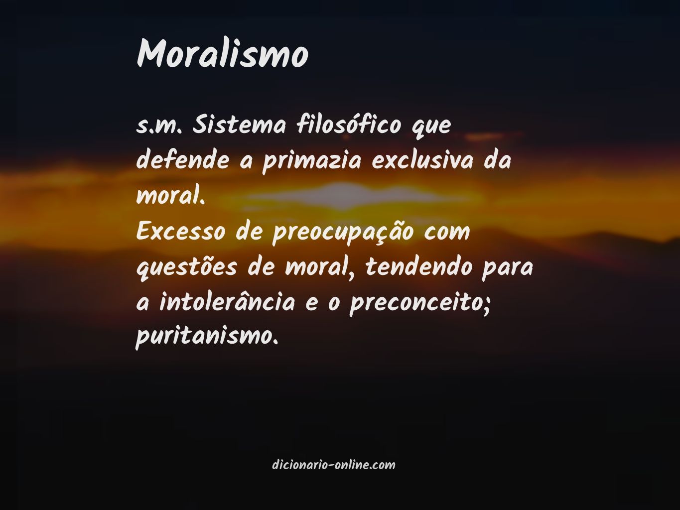 Significado de moralismo