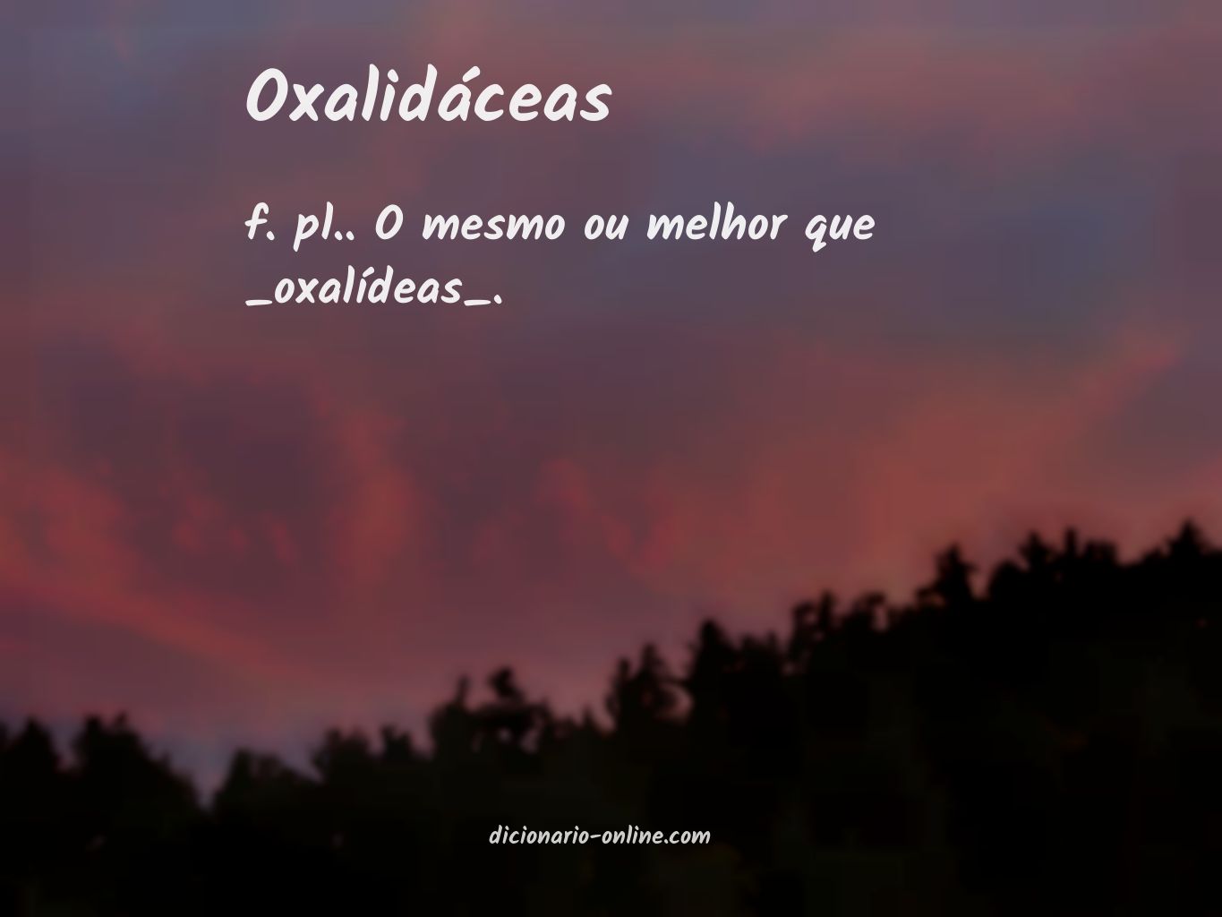 Significado de oxalidáceas