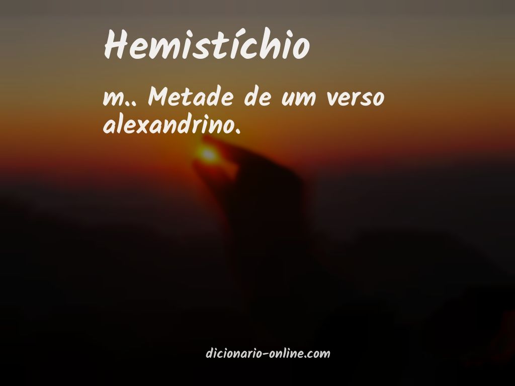 Significado de hemistíchio