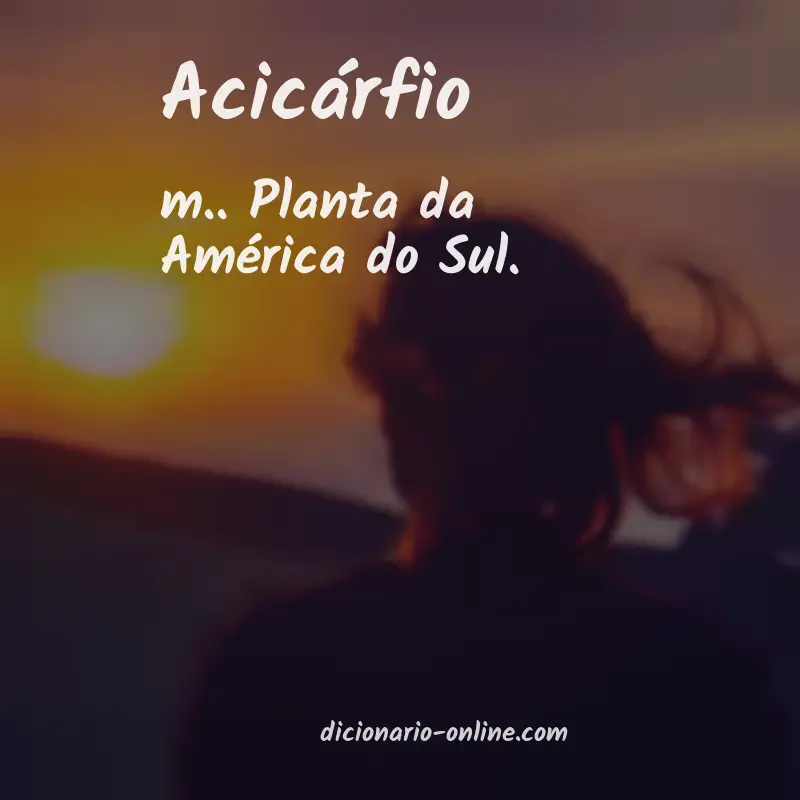 Significado de acicárfio